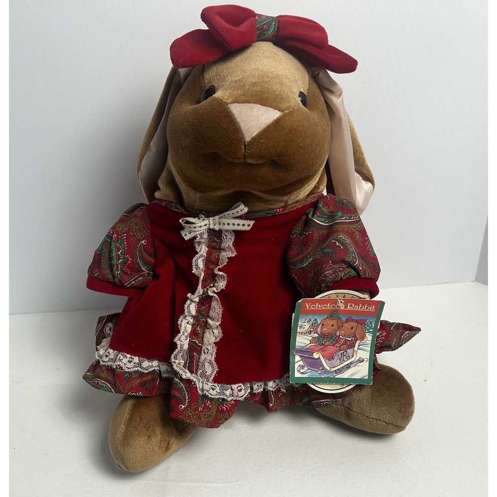 Vintage Velveteen Bunny Rabbit‎ by Random House Toys R Us 1985 Plush With Tags